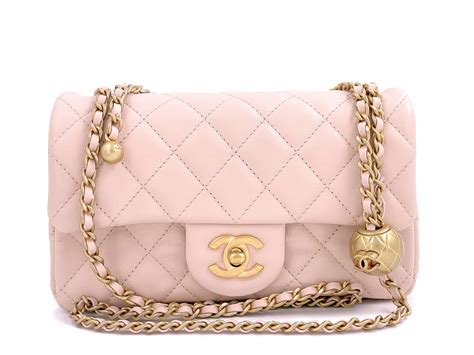 chanel pink pearl crush|Chanel mini flap bag with top handle.